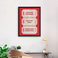 Love You Always I Framed Canvas Art Print