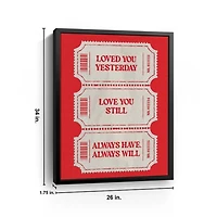 Love You Always I Framed Canvas Art Print