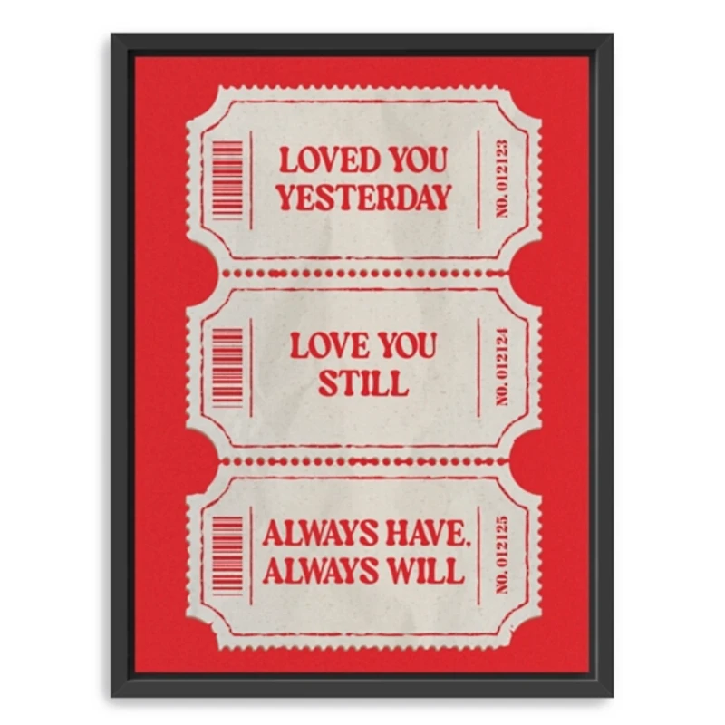 Love You Always I Framed Canvas Art Print