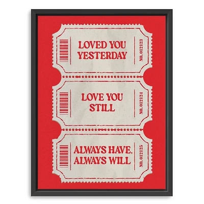 Love You Always I Framed Canvas Art Print