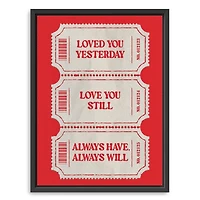 Love You Always I Framed Canvas Art Print