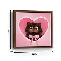 Meow Love Framed Canvas Art Print