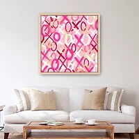 XOXO Framed Canvas Art Print