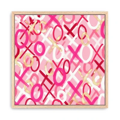 XOXO Framed Canvas Art Print