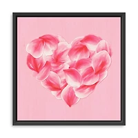 Petal Heart Framed Canvas Art Print