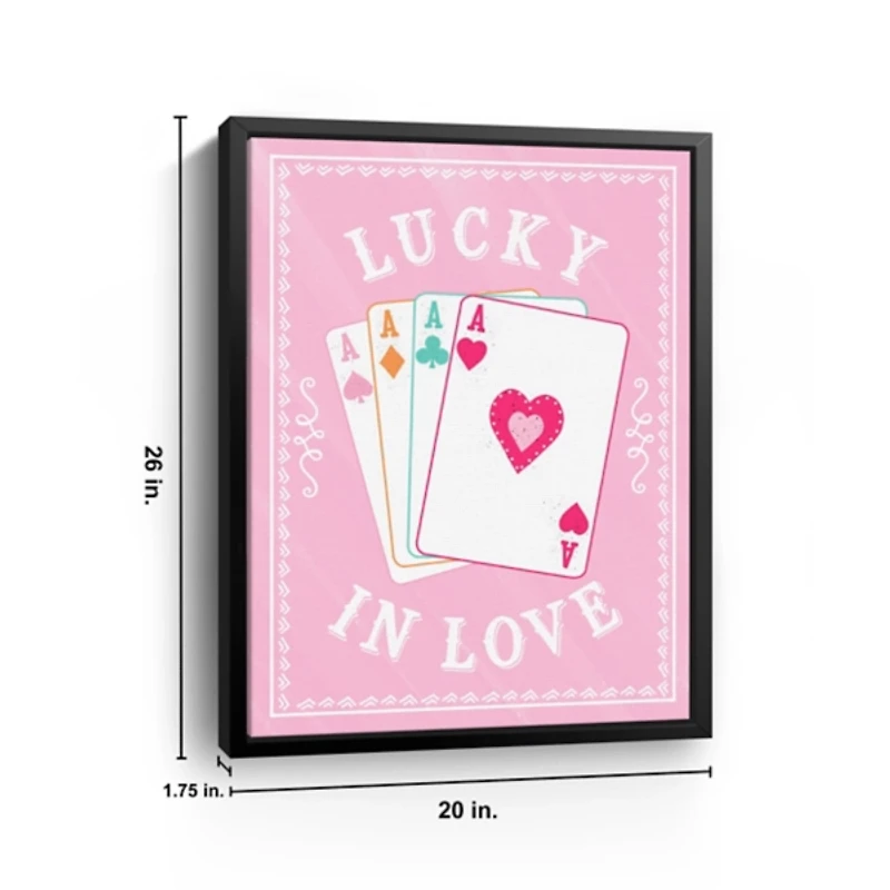 Lucky in Love Framed Canvas Art Print