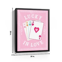 Lucky in Love Framed Canvas Art Print