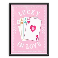 Lucky in Love Framed Canvas Art Print