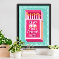 We are the Perfect Match Framed Canvas Art Print