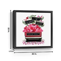 Loads of Love Truck Framed Canvas Art Print