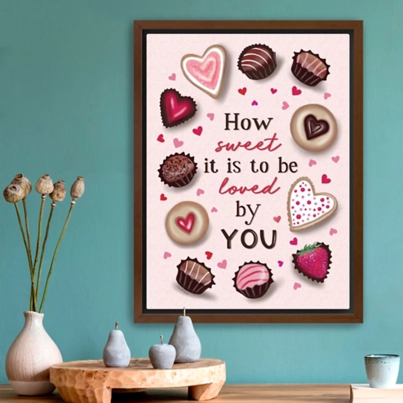 Sweet Valentine Framed Canvas Art Print