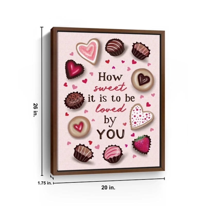 Sweet Valentine Framed Canvas Art Print