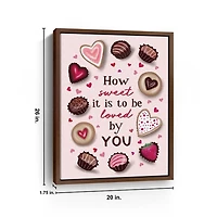 Sweet Valentine Framed Canvas Art Print