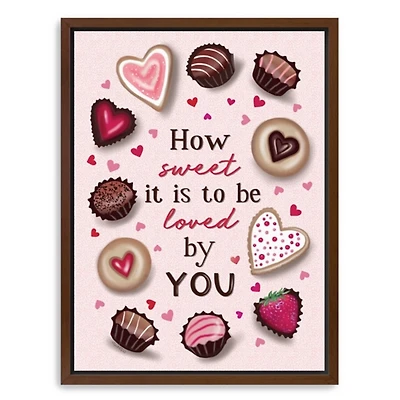 Sweet Valentine Framed Canvas Art Print