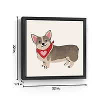 Little Legs Big Heart I Framed Canvas Art Print