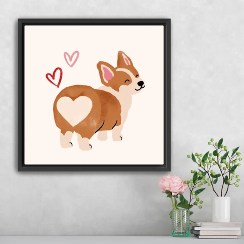 Little Legs Big Heart V Framed Canvas Art Print