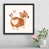 Little Legs Big Heart V Framed Canvas Art Print
