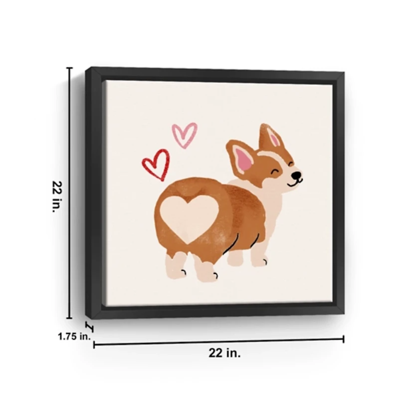 Little Legs Big Heart V Framed Canvas Art Print