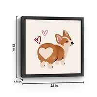 Little Legs Big Heart V Framed Canvas Art Print