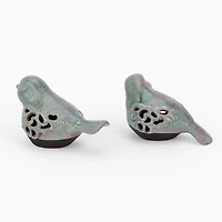 Distressed Ceramic Bird Figurines