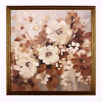 Neutral Fall Florals Framed Art Print