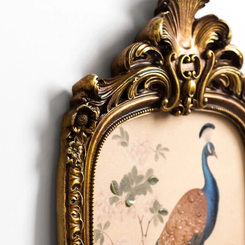 Regal Peacock on Tree Framed Art Print