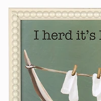 I Herd It's Laundry Day Wall Plaque