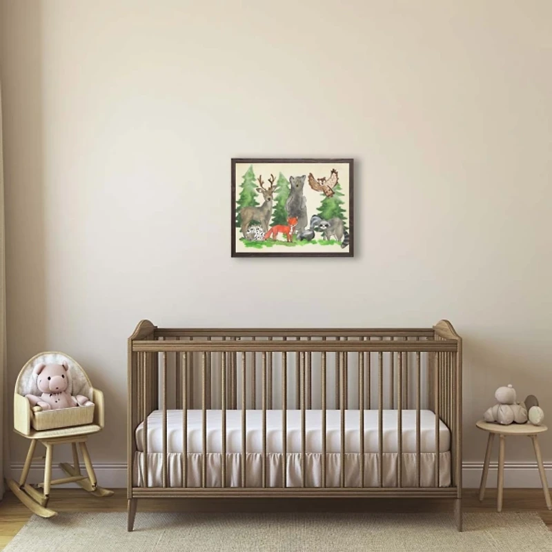 Woodland Animals Kids Framed Art Print