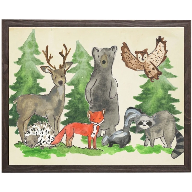 Woodland Animals Kids Framed Art Print