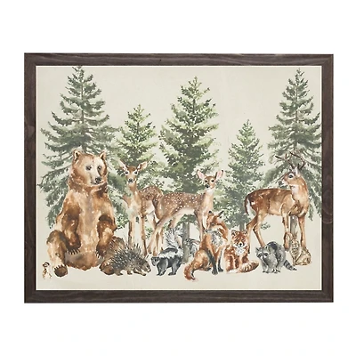 Watercolor Woolands Kids Framed Art Print