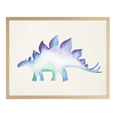 Blue and Purple Dinosaur Kids Framed Art Print