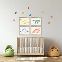 Yellow Dinosaur Kids Framed Art Print