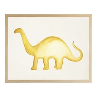 Yellow Dinosaur Kids Framed Art Print
