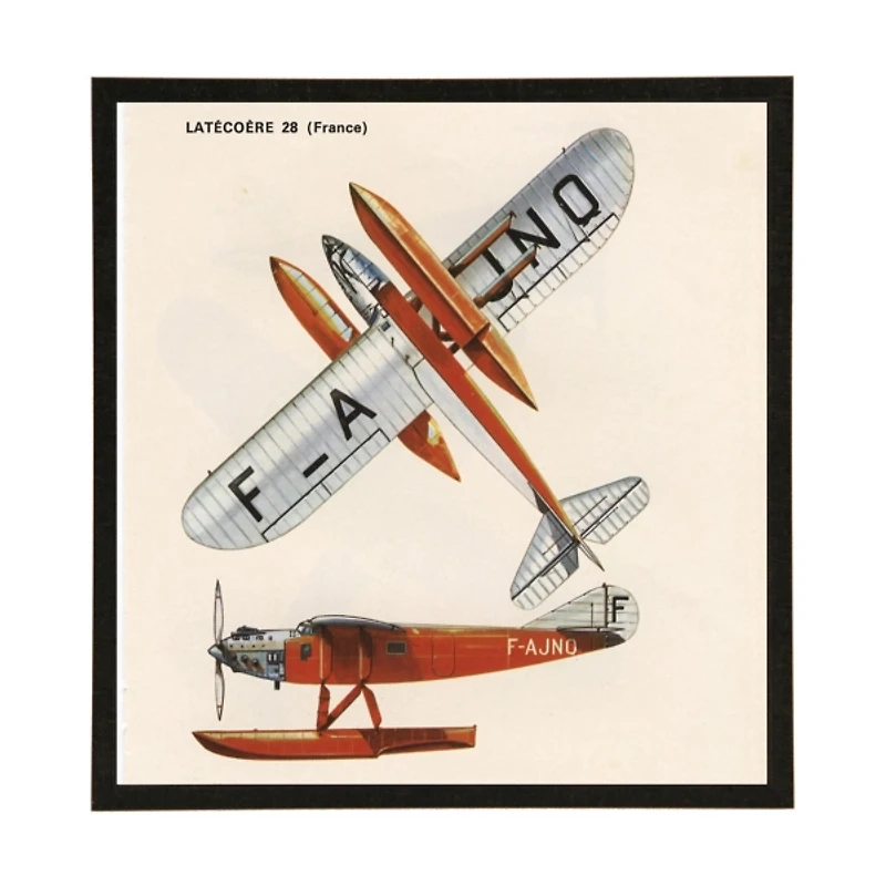 Red French Plane Kids Framed Art Print