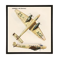 Yellow German Plane Kids Framed Art Print