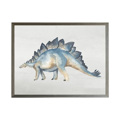 Watercolor Stegasaurus Kids Framed Art Print