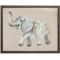 Torn Paper Elephant Kids Framed Art Print