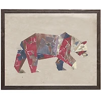 Torn Paper Bear Kids Framed Art Print