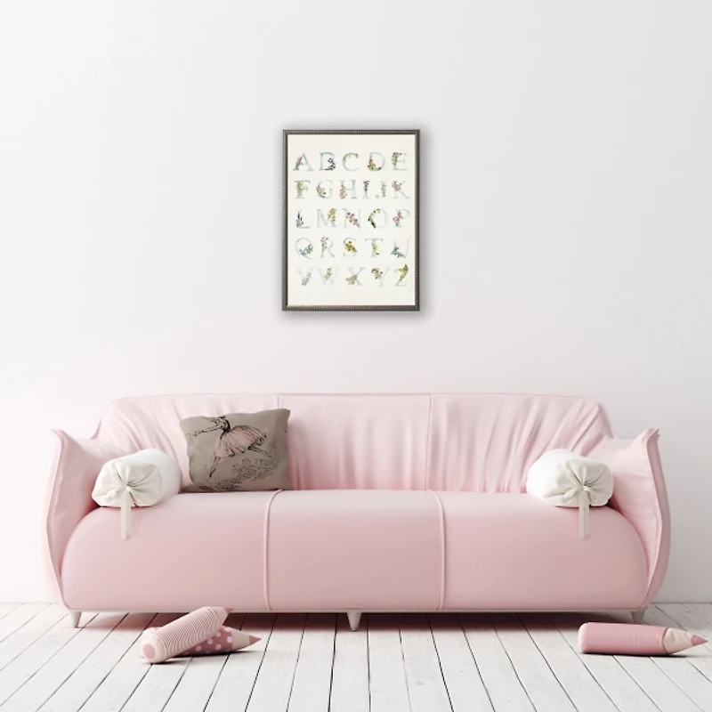 Floral ABC Kids Framed Art Print