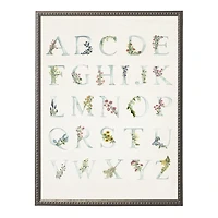 Floral ABC Kids Framed Art Print