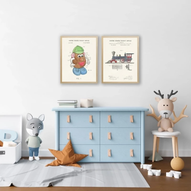 Mr. Potato Head Patent Kids Framed Art Print