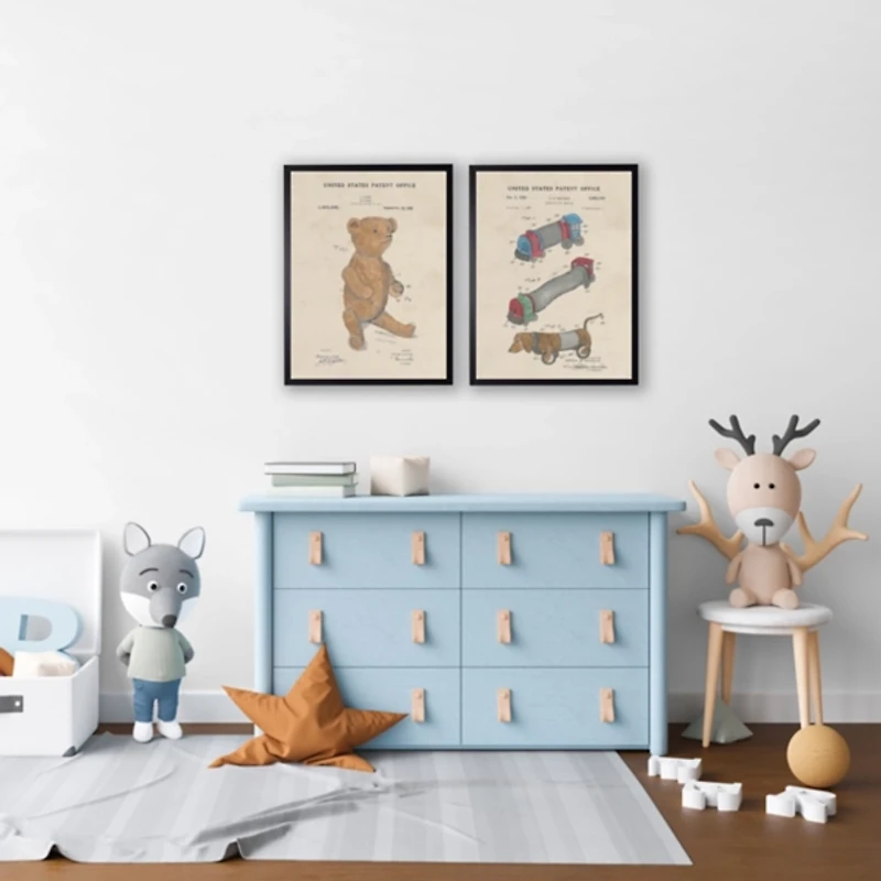 Slinky Toys Patent Kids Framed Art Print