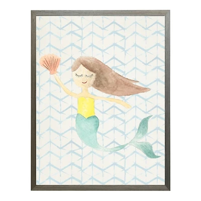 Watercolor Mermaid Kids Framed Art Print