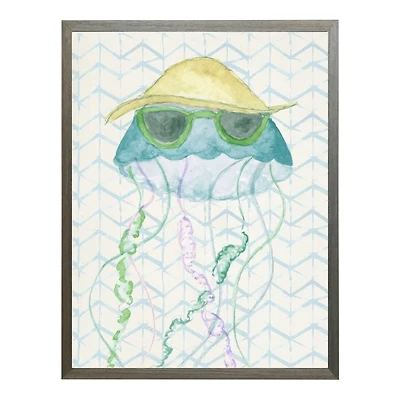Watercolor Jellyfish Kids Framed Art Print
