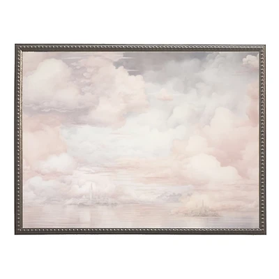 Pink Soft Clouds Kids Framed Art Print