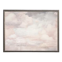 Pink Soft Clouds Kids Framed Art Print