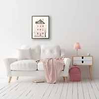 Pink House Kids Framed Art Print