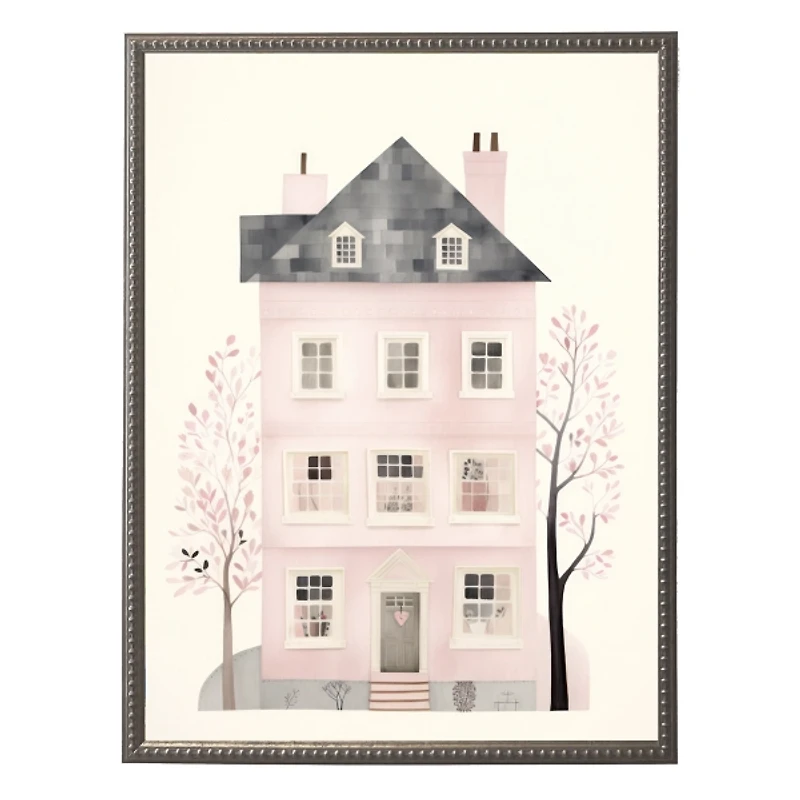 Pink House Kids Framed Art Print