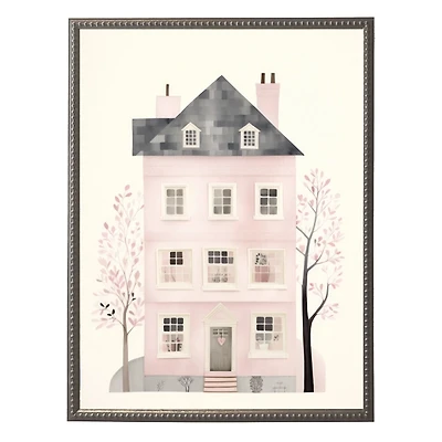 Pink House Kids Framed Art Print