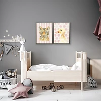 Duck on Pink Polka Dots Kids Framed Art Print